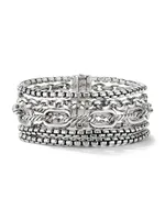 Multi-Row Chain Bracelet Sterling Silver