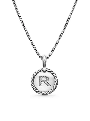 Initial Charm Necklace in Sterling Silver