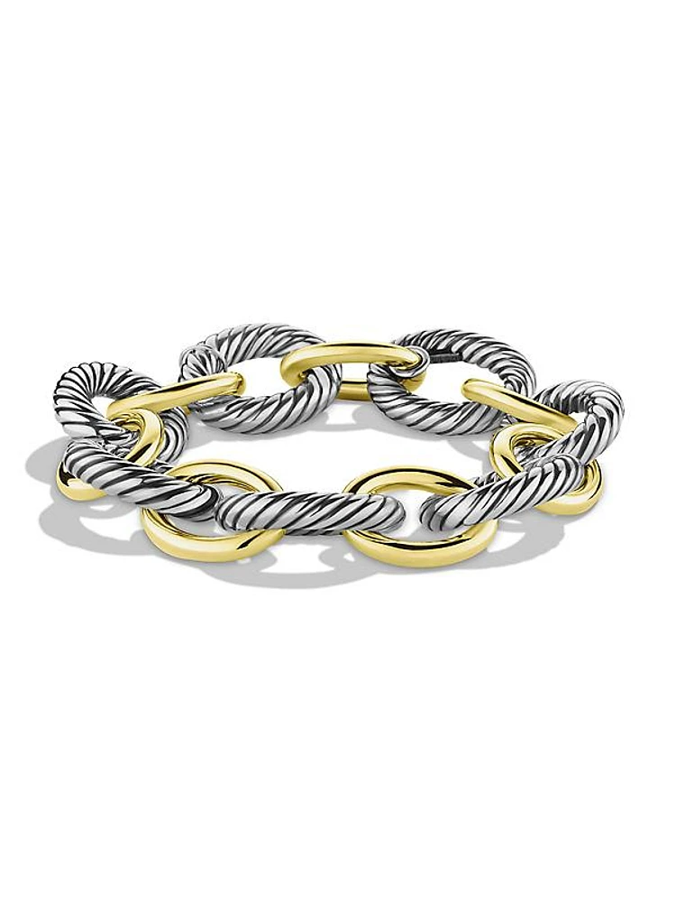 Oval Extra-Large Link Bracelet with Gold