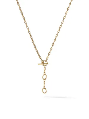 DY Madison Three Ring Chain Necklace 18K Yellow Gold