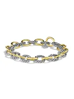 Oval Link Bracelet with 18K Yellow Gold