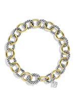 Oval Link Bracelet with 18K Yellow Gold