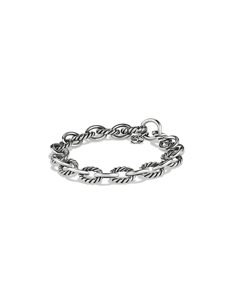 Oval Link Chain Bracelet Sterling Silver