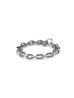 Oval Link Chain Bracelet Sterling Silver