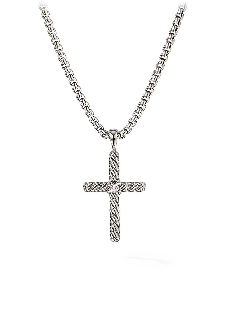 Cable Classics Cross Diamond Necklace