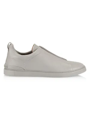 ​Triple Stitch Leather Low-Top Sneakers