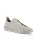 ​Triple Stitch Leather Low-Top Sneakers
