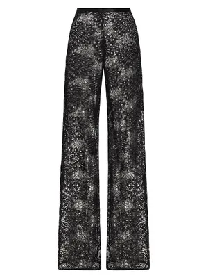 Sequined Lace Pants