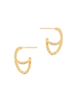 Chandler 14K Gold-Vermeil Hoop Earrings