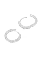 Cecile 14K-Yellow-Gold Vermeil & Cubic Zirconia Hoop Earrings