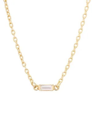 Eli 14K-Yellow-Gold Vermeil & 0.09 TCW Diamond Pendant Necklace