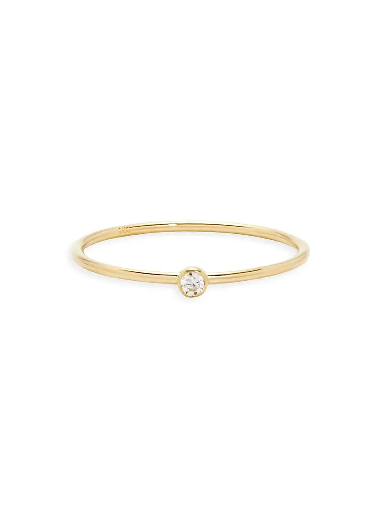 Eden 14K Yellow Gold & 0.05 TCW Diamond Ring