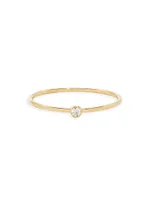 Eden 14K Yellow Gold & 0.05 TCW Diamond Ring