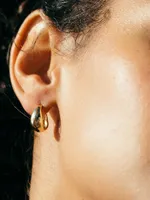 Aubrey 14K-Yellow-Gold Vermeil Tapered Huggie Hoop Earrings
