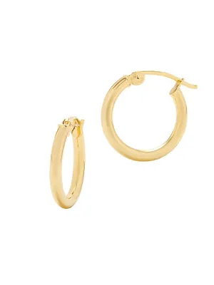Hayley Petite 14K Yellow Gold Hoop Earrings