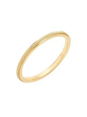 Iris 14K Gold Textured Band Ring