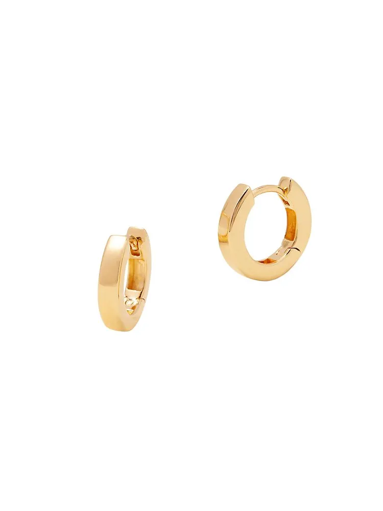 Abigale 14K-Yellow-Gold Vermeil Huggie Hoop Earrings