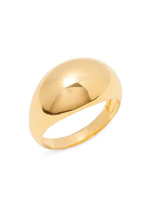 Alexi 14K-Yellow-Gold Vermeil Domed Ring