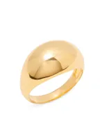 Alexi 14K-Yellow-Gold Vermeil Domed Ring