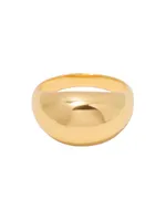 Alexi 14K-Yellow-Gold Vermeil Domed Ring