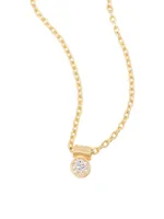 Coco 14K-Yellow-Gold Vermeil & 0.05 TCW Diamond Pendant Necklace