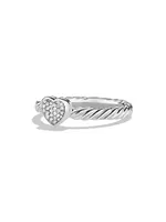 Cable Collectibles Heart Ring With Diamonds