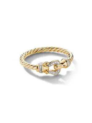 Cable Collectibles 18K Yellow Gold & Diamond Ring