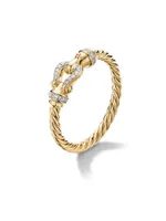 Cable Collectibles 18K Yellow Gold & Diamond Ring