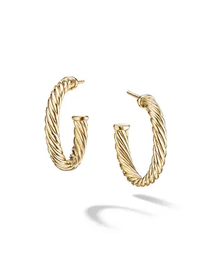 Cablespira® Hoop Earrings in 18K Yellow Gold