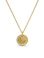 Cable Collectibles Moon And Stars 18K Gold & Diamond Necklace