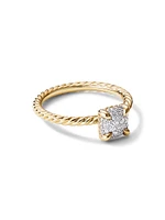 Châtelaine Ring 18K Yellow Gold with Full Pavé Diamonds