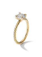 Châtelaine Ring 18K Yellow Gold with Full Pavé Diamonds