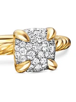 Châtelaine Ring 18K Yellow Gold with Full Pavé Diamonds