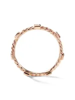 Cable Collectibles® Stack Ring 18K Rose Gold with Diamonds