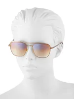 Brunello Cucinelli x Oliver Peoples 55MM Gradient Aviator Sunglasses
