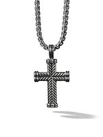 Chevron Cross Pendant in Sterling Silver