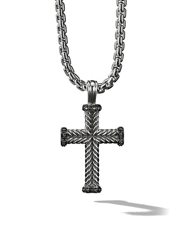 Chevron Cross Pendant in Sterling Silver