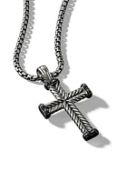 Chevron Cross Pendant in Sterling Silver