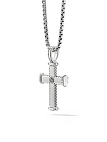 Chevron Cross Pendant in Sterling Silver