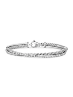 Crossover Bracelet with Diamonds