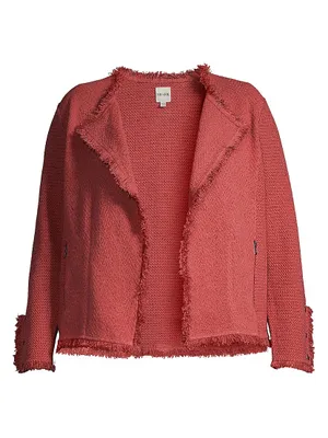 Knit Cotton-Blend Jacket