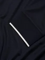 Wool Jersey Long-Sleeve Polo