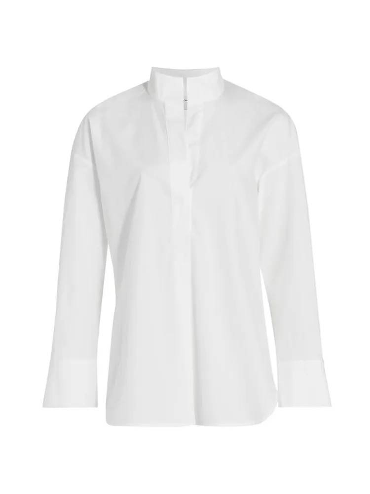 Long-Sleeve Cotton Pullover Shirt
