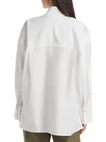 Long-Sleeve Cotton Pullover Shirt