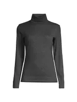 Long-Sleeve Turtleneck Top