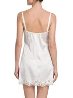 Lace-Trimmed Silk Satin Nightgown