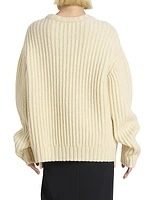 Tezzi Metallic Cable-Knit Sweater