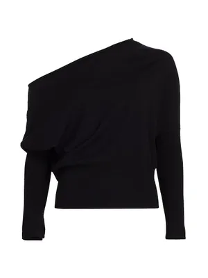 Lavina Draped Off-Shoulder Sweater