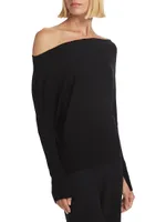 Lavina Draped Off-Shoulder Sweater