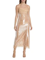 Valentina Sequined & Lace Midi-Dress